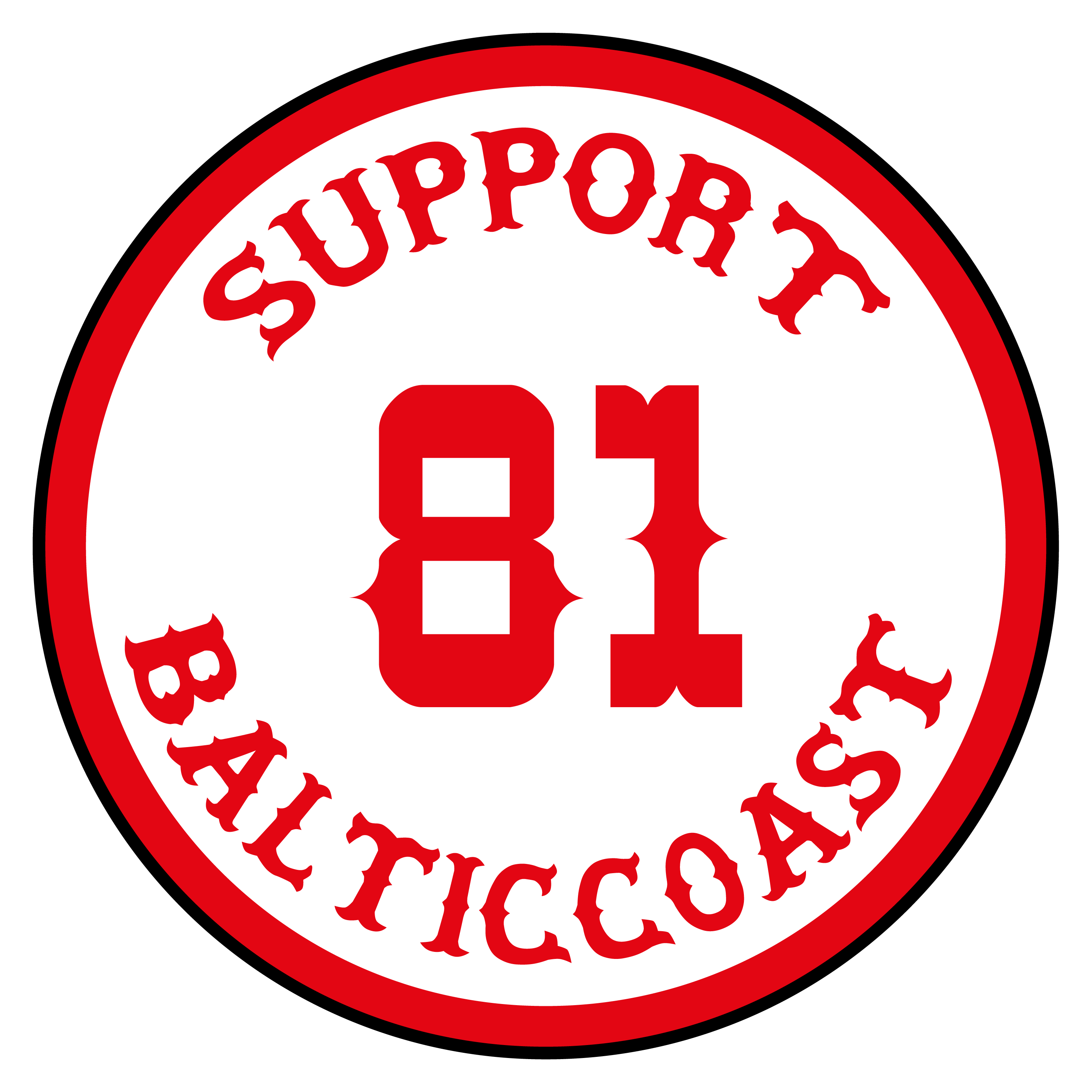 Aufnäher Support Rot Aufnäher Support Rot