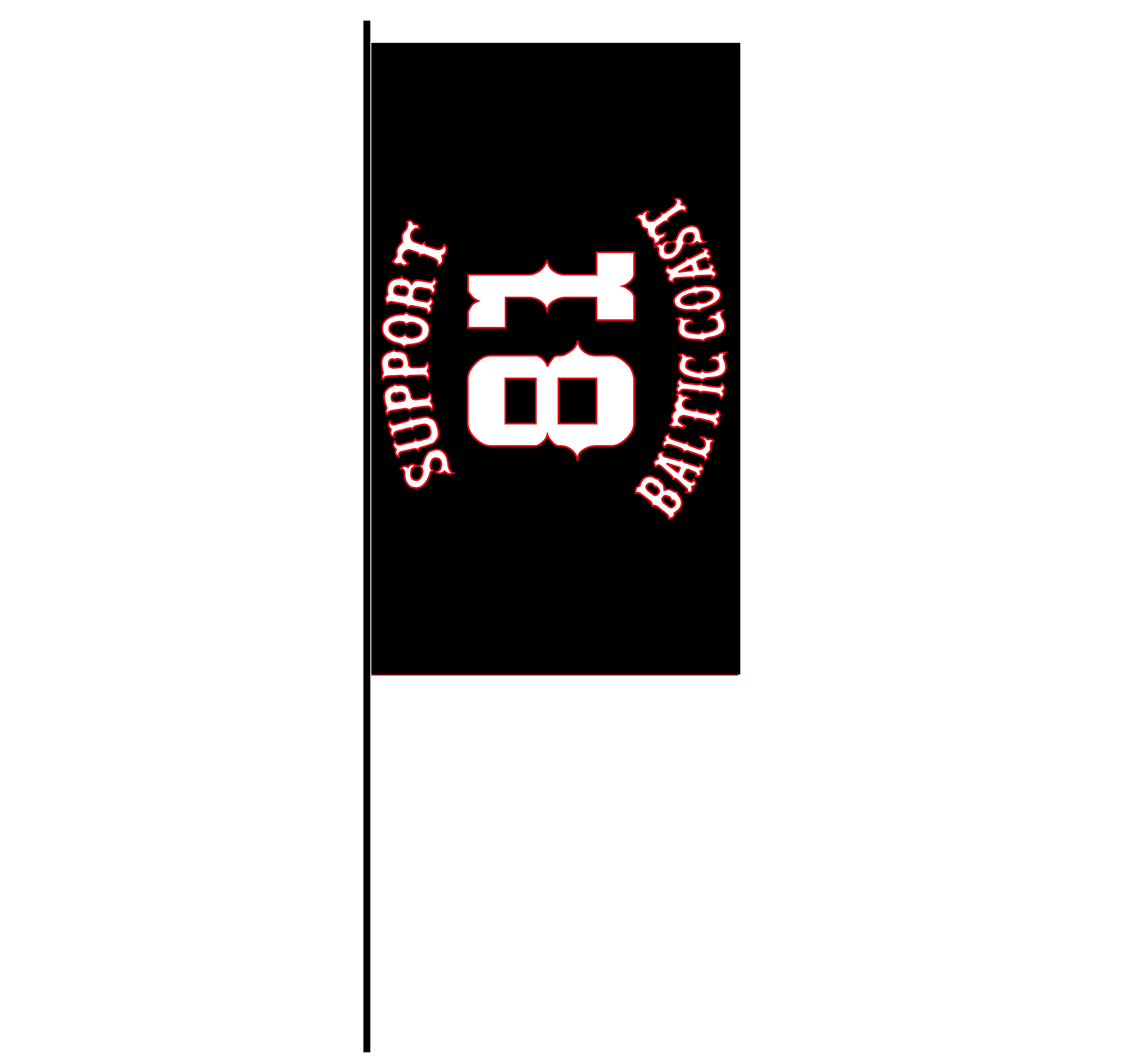 Fahne im Hochformat Support Fahne im Hochformat Support