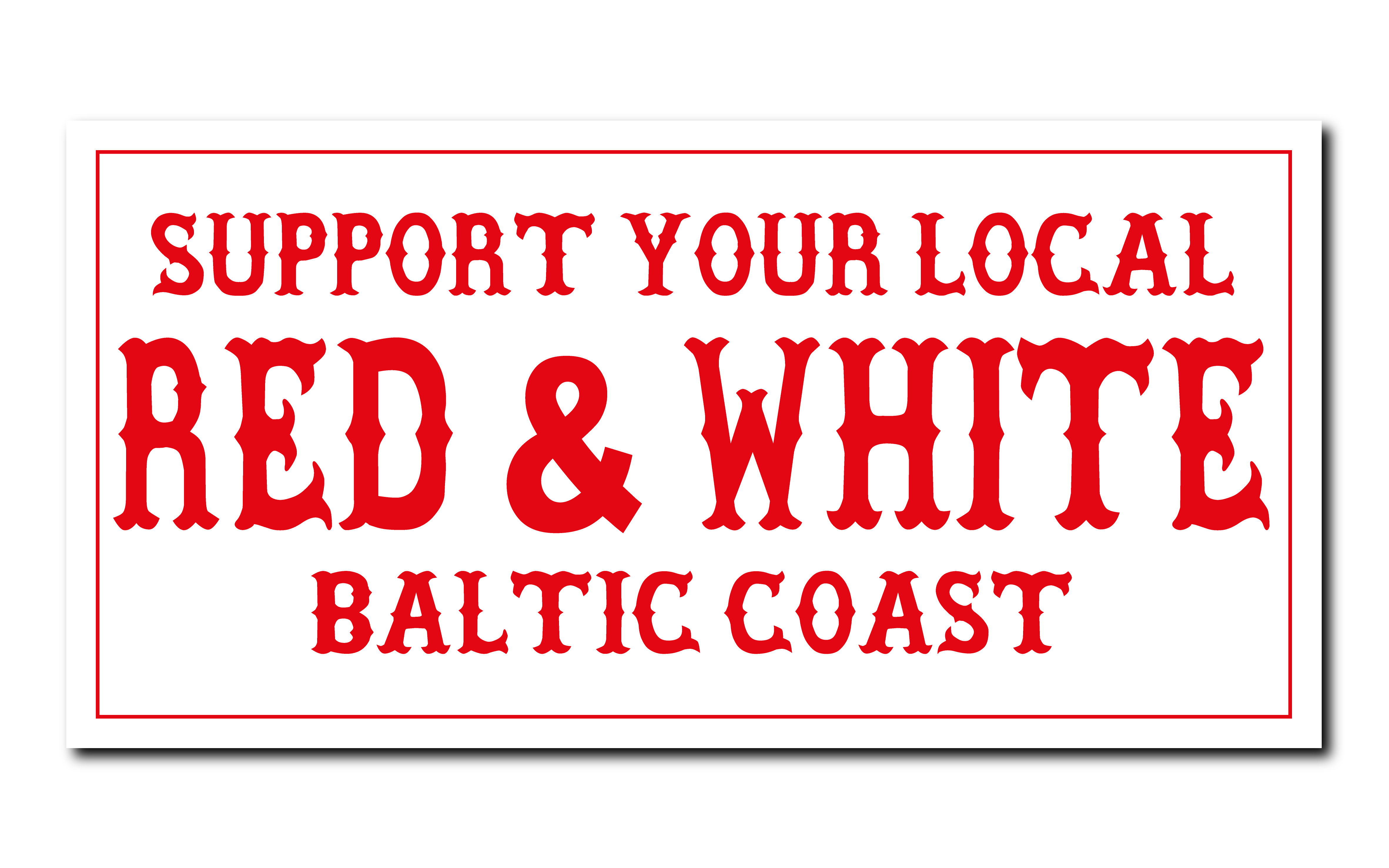 Aufkleber Red & White Aufkleber Red & White